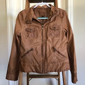 Max Jeans Faux Leather Jacket Size Large